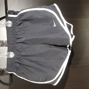 Nike dryfit shorts xs black white drawstring liner